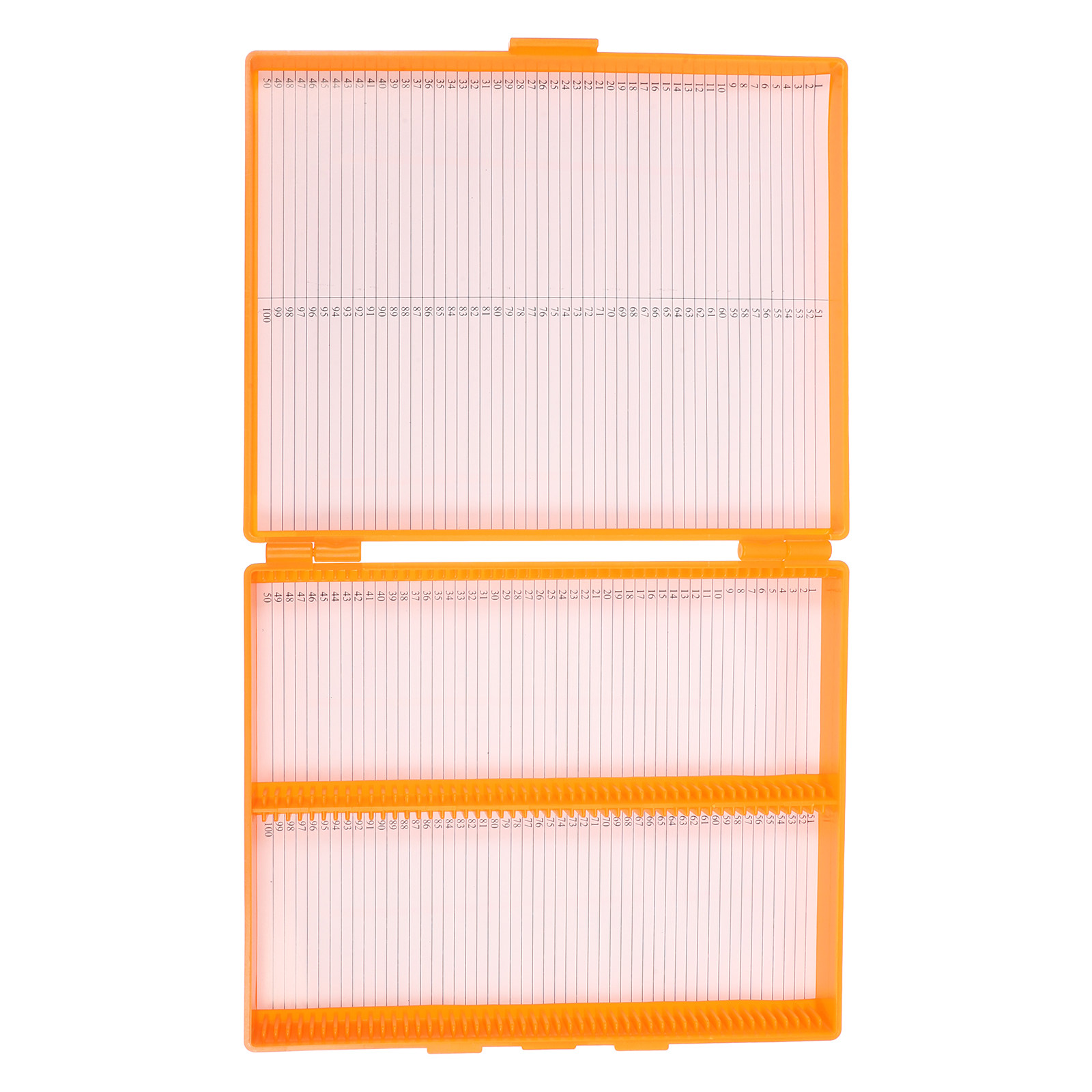 Pathology Slide Storage - 100-Piece Slide Storage Box Plastic Microscope
