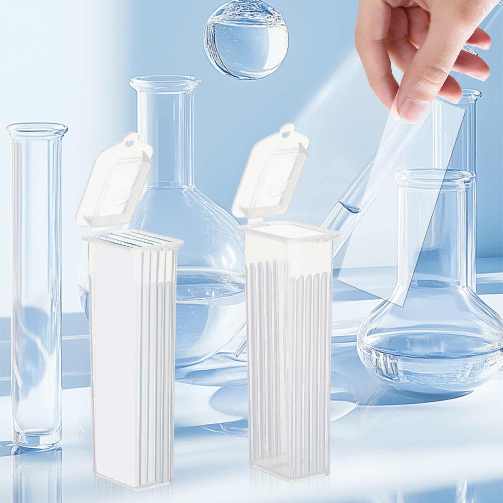 50Pcs Glass PP Slide Holder Ea - đánh giá và giá Pathology Slide Storage